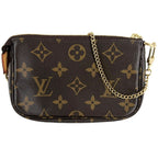 Louis Vuitton Monogram Canvas Brown Gold Vintage Handbag