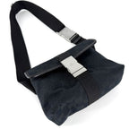 Gucci Waist Bag Shoulder Crossbody GG Canvas Black Silver Vintage — view 3