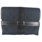 Gucci Waist Bag Shoulder Crossbody GG Canvas Black Silver Vintage — view 2