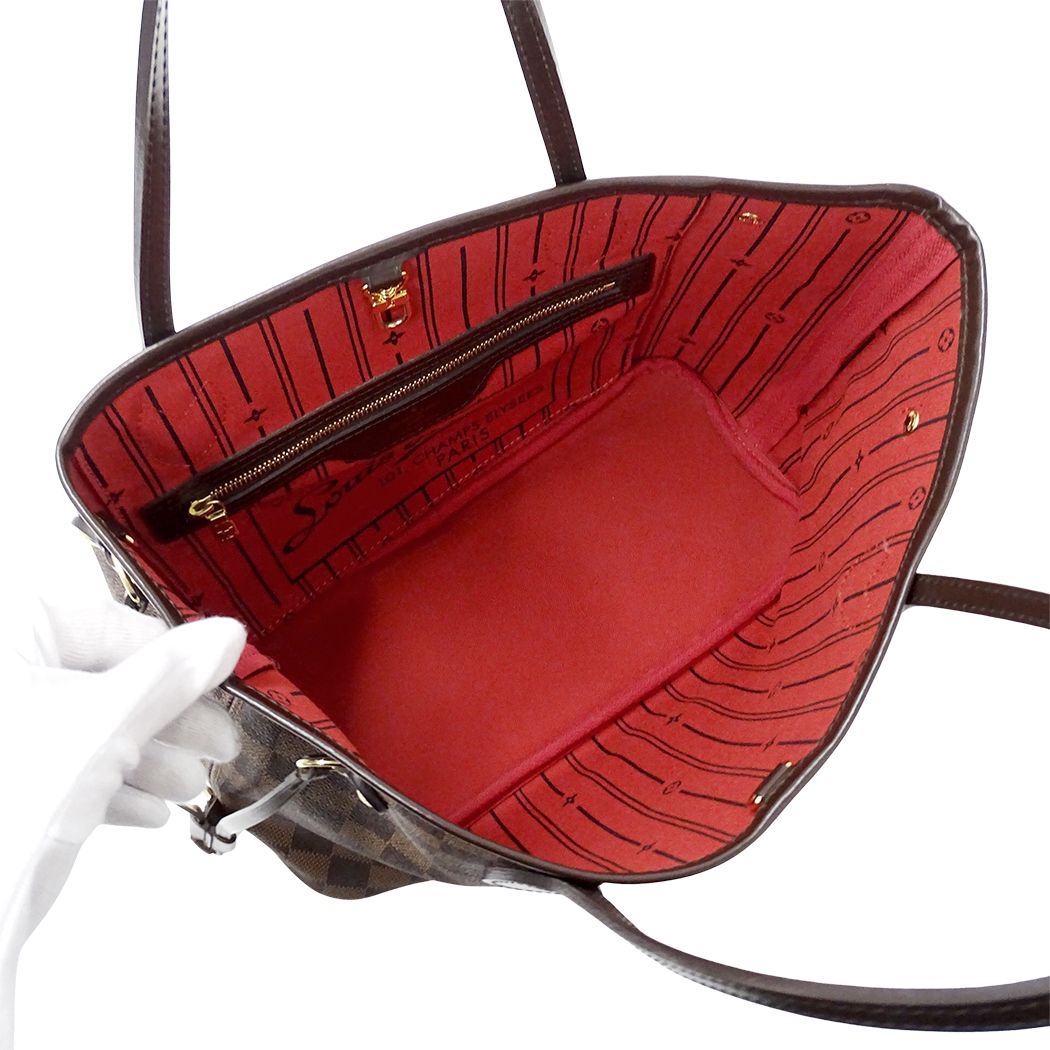 Louis Vuitton Damier Tote Bag Neverfull PM Brown — view 5