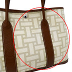 Hermes Tote Handbag Garden Party PM Twal Mosaic Brown Silver — view 8