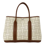 Hermes Tote Handbag Garden Party PM Twal Mosaic Brown Silver — view 2
