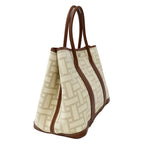Hermes Tote Handbag Garden Party PM Twal Mosaic Brown Silver — view 4