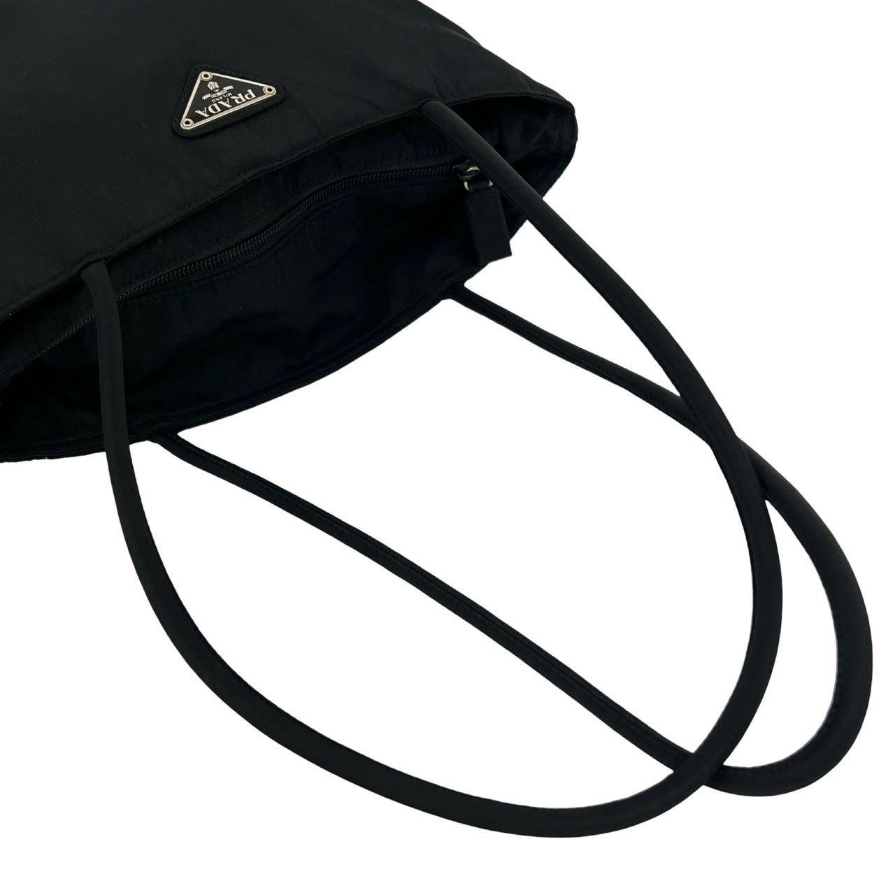 Prada Tessuto Nylon Tote Shoulder Bag Handbag Black — view 4