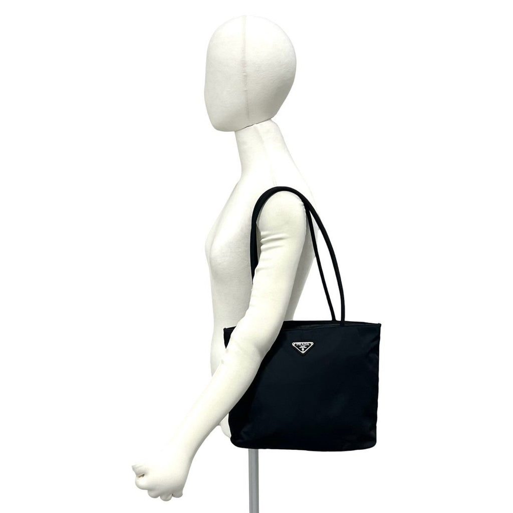 Prada Tessuto Nylon Tote Shoulder Bag Handbag Black — view 2