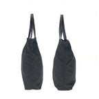 Prada Tessuto Saffiano Black Silver Nylon Leather Tote Bag — view 8