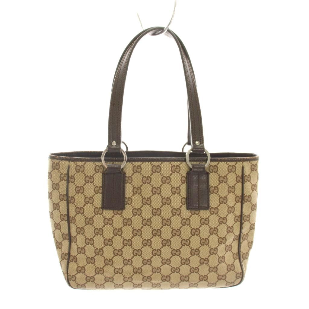 Gucci GG Canvas Tote Bag Beige Brown YM — view 2