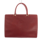 Gucci Tote Bag Business Briefcase Leather Red Embossed Logo YM