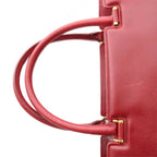 Gucci Tote Bag Business Briefcase Leather Red Embossed Logo YM — view 8
