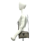 Gucci Vintage Sherry Line GG Pattern Logo Leather Shoulder Bag Crossbody Brown — view 2