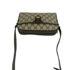 Gucci Vintage Sherry Line GG Pattern Logo Leather Shoulder Bag Crossbody Brown — view 4