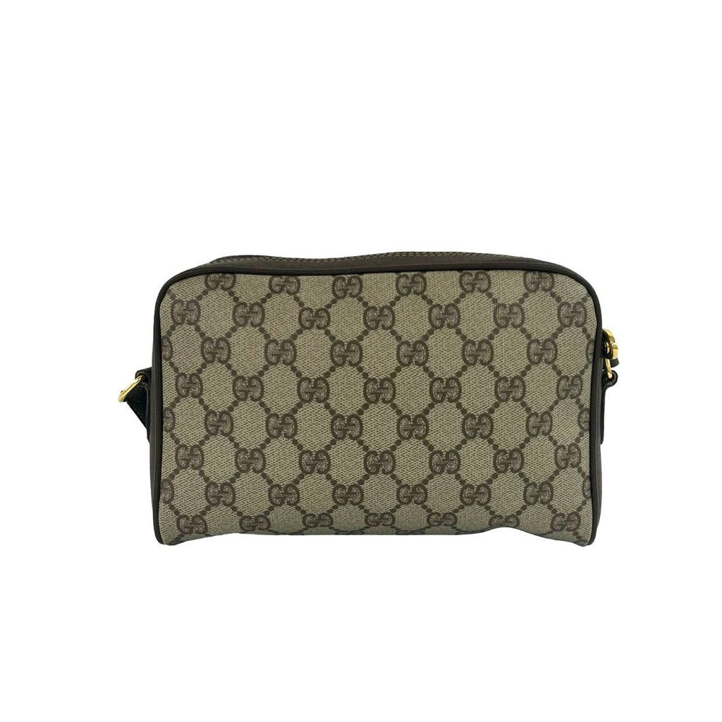 Gucci Vintage Sherry Line GG Pattern Logo Leather Shoulder Bag Crossbody Brown — view 3