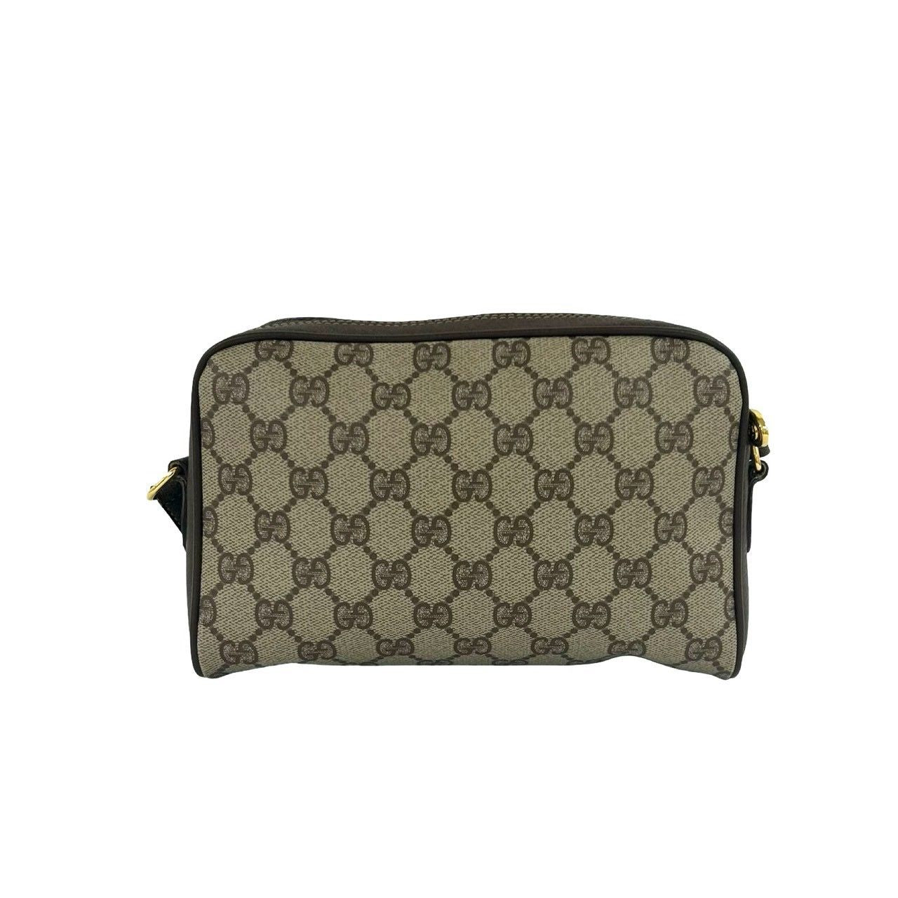 Gucci Vintage Sherry Line GG Pattern Logo Leather Shoulder Bag Crossbody Brown — view 3