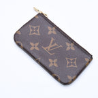 Louis Vuitton Pochette Cles Monogram Canvas Coin Purse Brown Gold — view 3