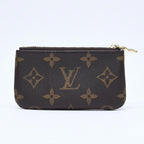Louis Vuitton Pochette Cles Monogram Canvas Coin Purse Brown Gold — view 2