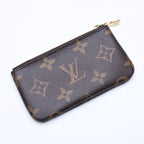 Louis Vuitton Pochette Cles Monogram Canvas Coin Purse Brown Gold — view 4