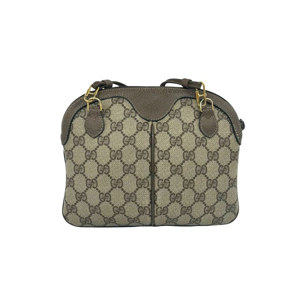 Gucci Vintage Sherry Line GG Pattern Logo Leather Shoulder Bag Crossbody Brown — view 3