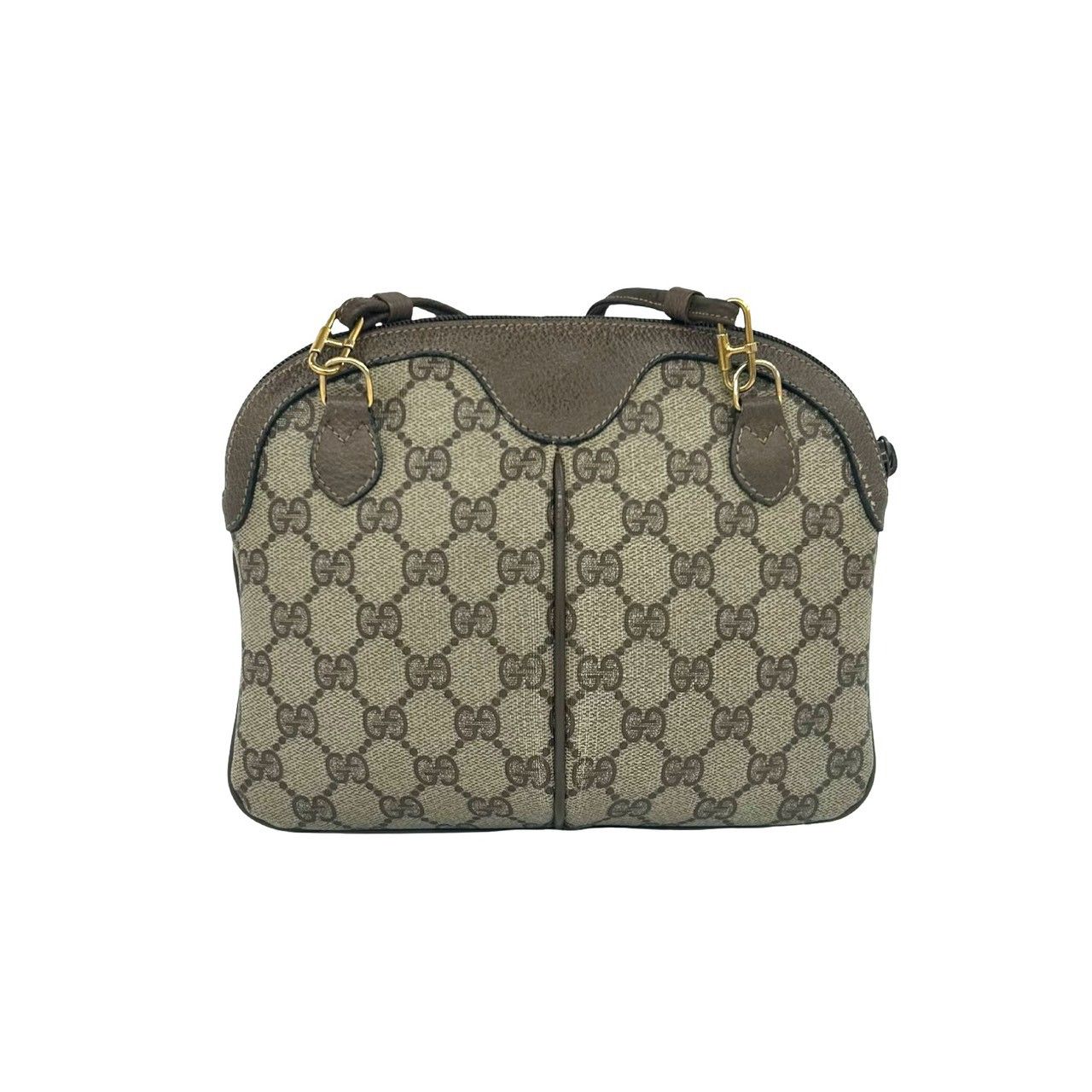 Gucci Vintage Sherry Line GG Pattern Logo Leather Shoulder Bag Crossbody Brown — view 3