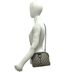Gucci Vintage Sherry Line GG Pattern Logo Leather Shoulder Bag Crossbody Brown — view 2