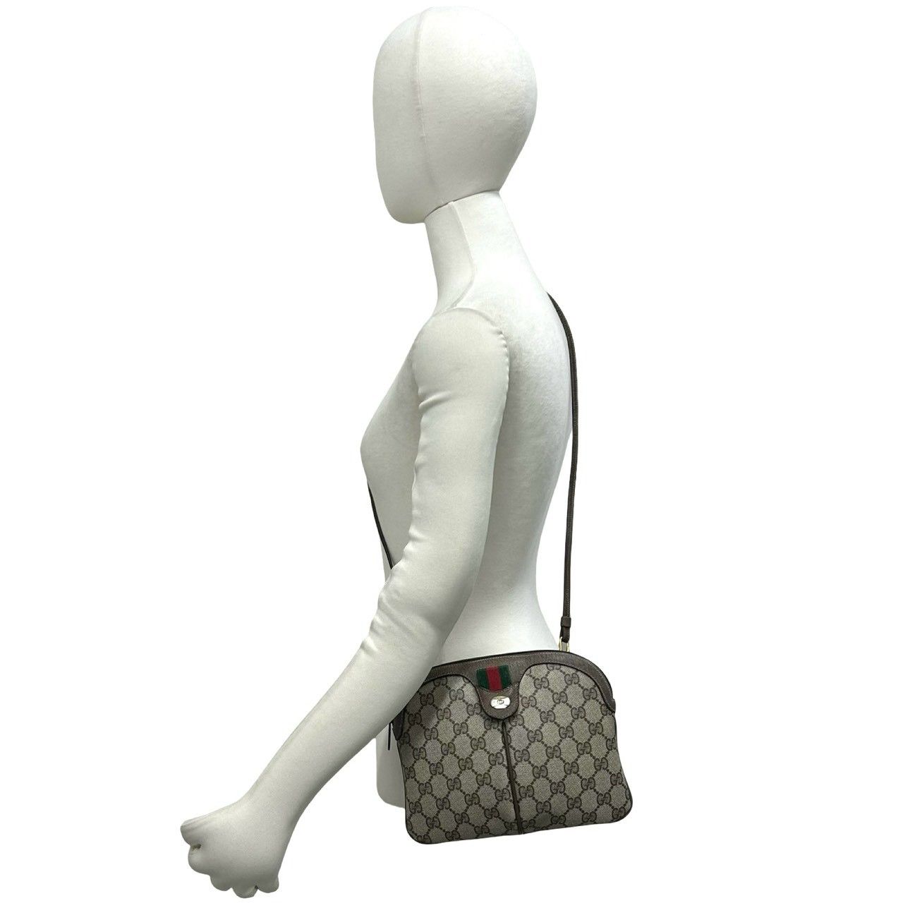 Gucci Vintage Sherry Line GG Pattern Logo Leather Shoulder Bag Crossbody Brown — view 2