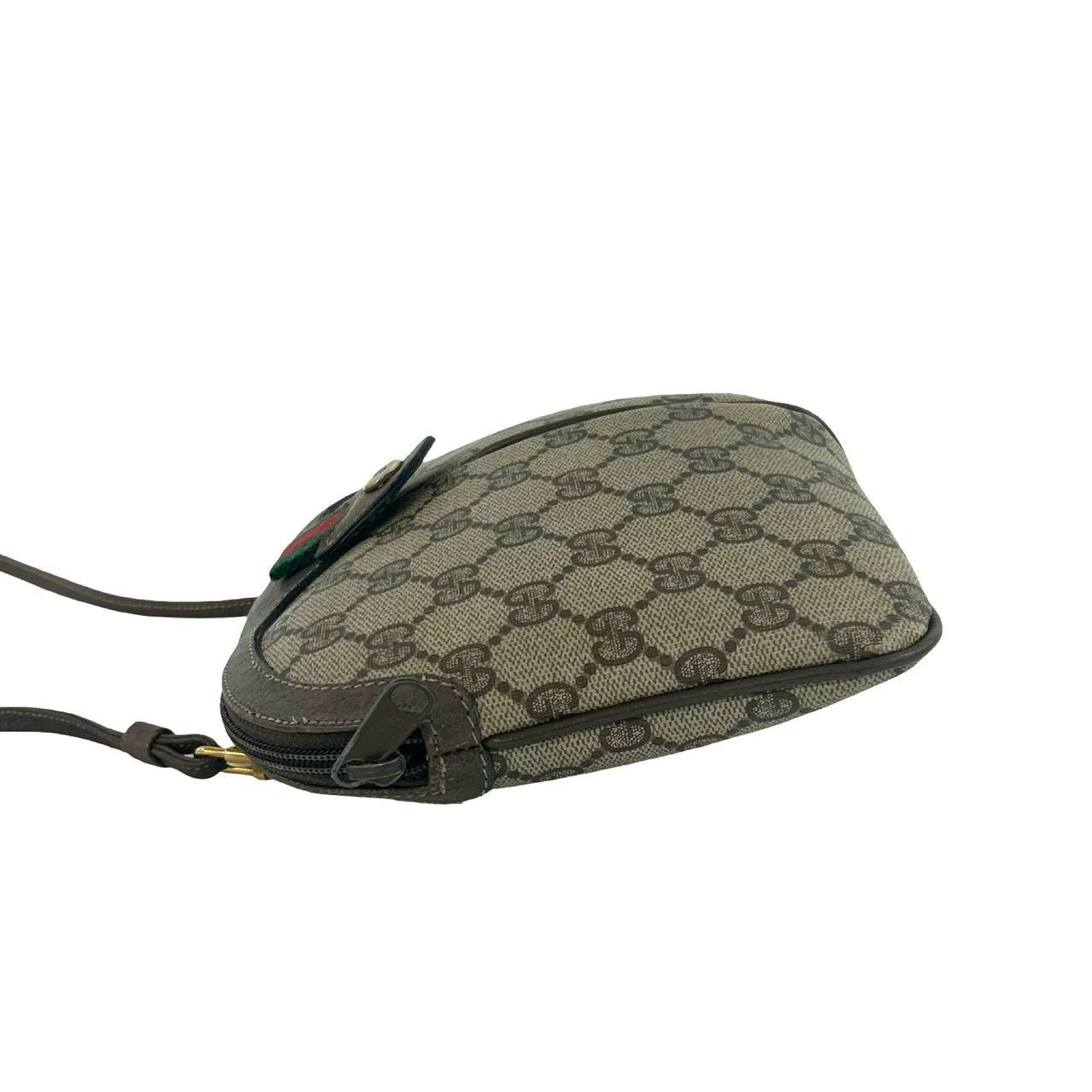 Gucci Vintage Sherry Line GG Pattern Logo Leather Shoulder Bag Crossbody Brown — view 5