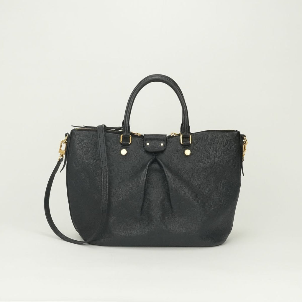 Louis Vuitton Mazarine MM Monogram Empreinte Tote Bag Black Gold