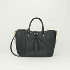 Louis Vuitton Mazarine MM Monogram Empreinte Tote Bag Black Gold
