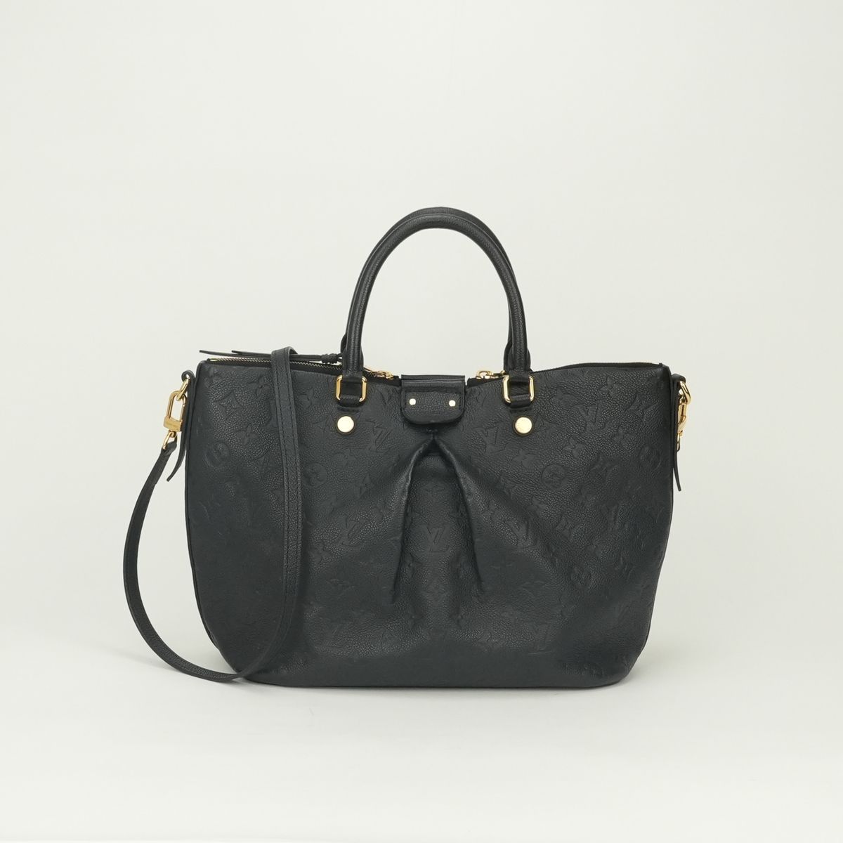 Louis Vuitton Mazarine MM Monogram Empreinte Tote Bag Black Gold