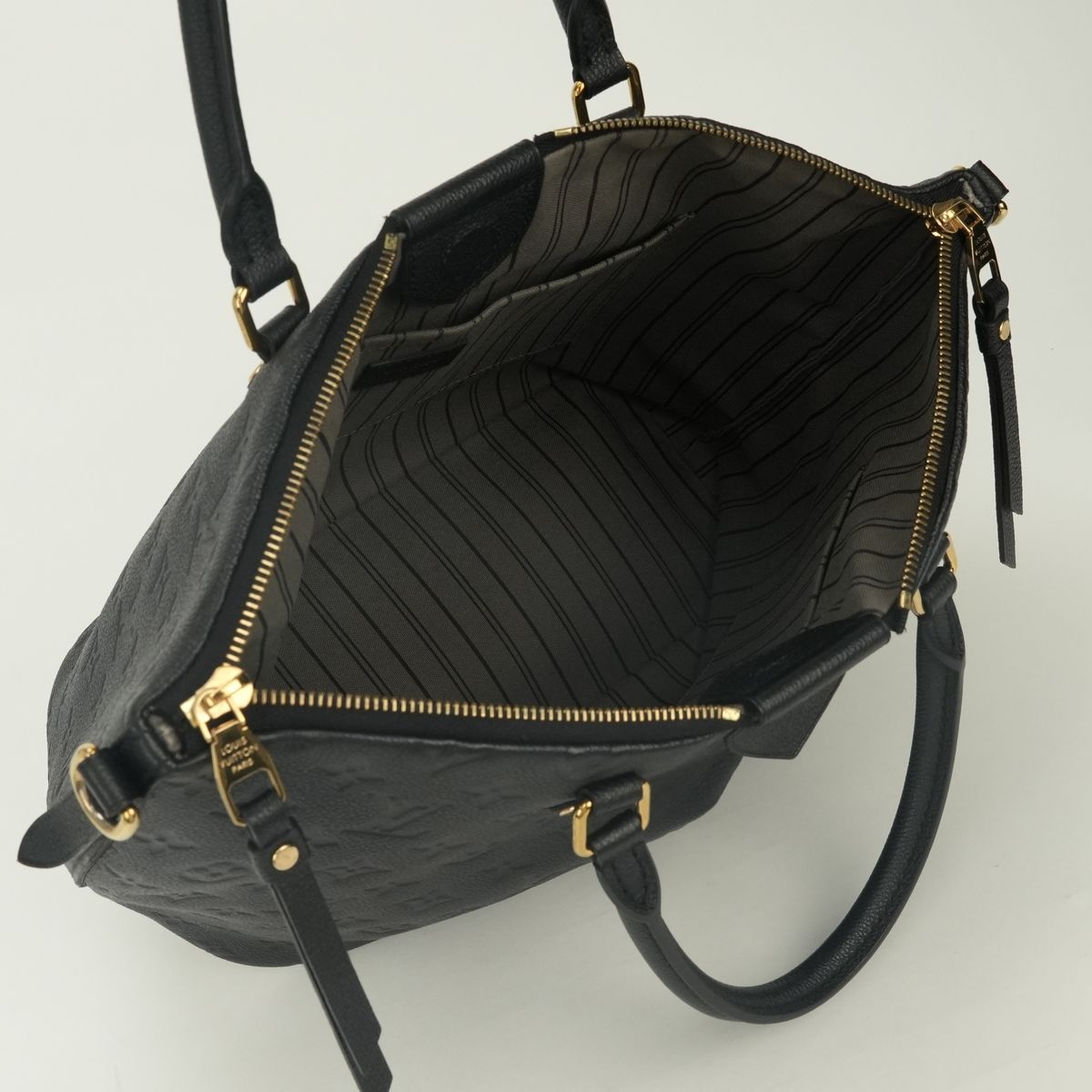 Louis Vuitton Mazarine MM Monogram Empreinte Tote Bag Black Gold — view 8