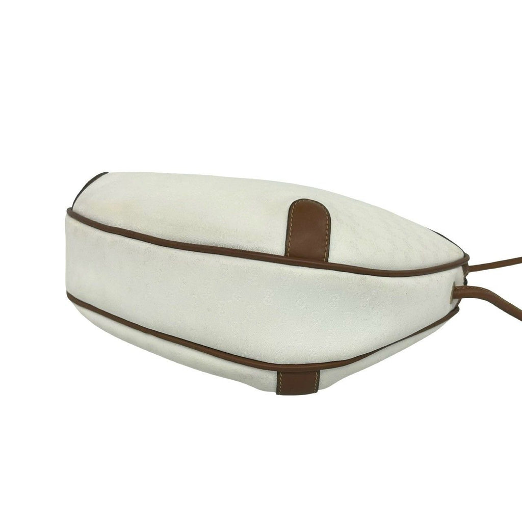 Gucci Vintage Micro GG Pattern Logo Leather Mini Shoulder Bag Pochette White — view 8