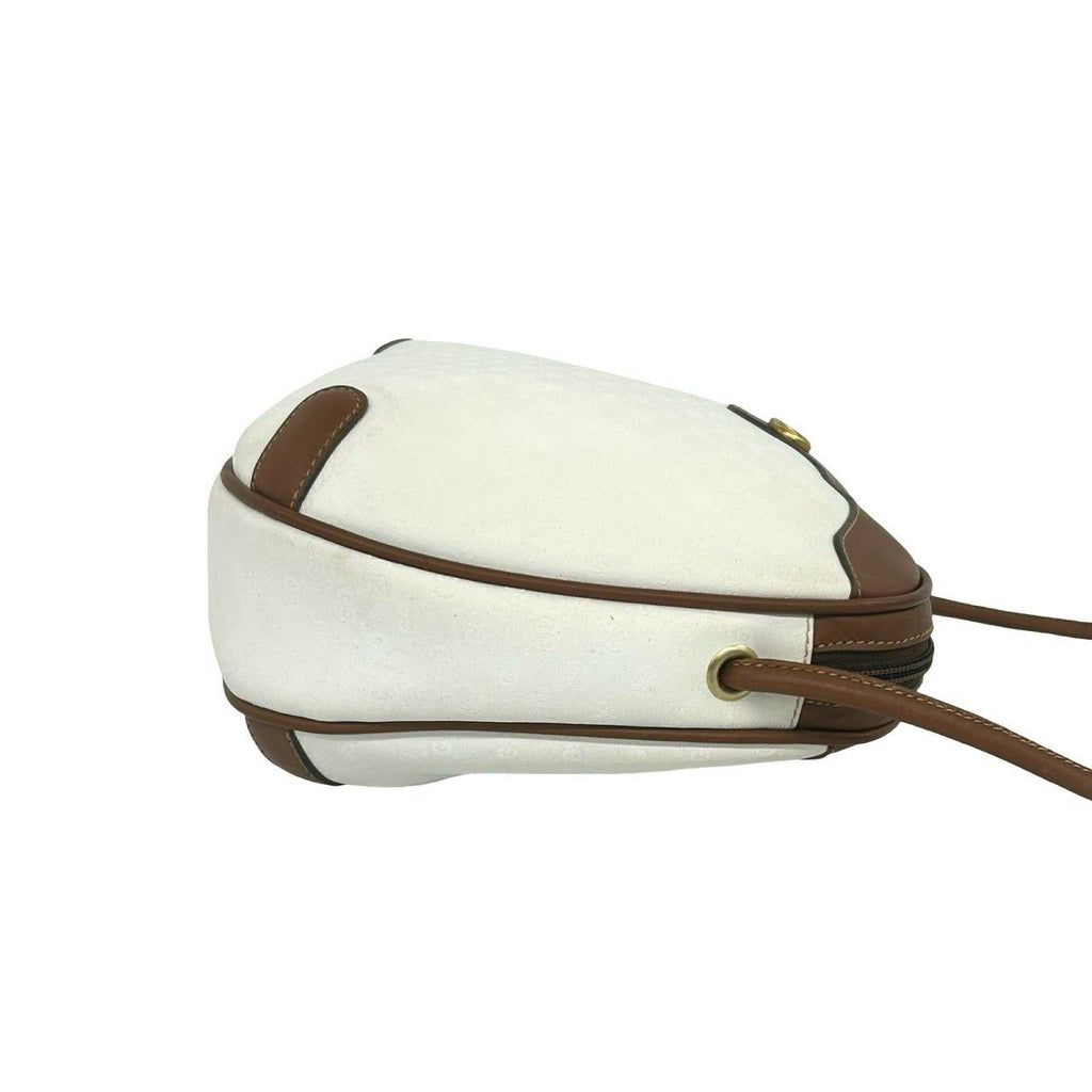 Gucci Vintage Micro GG Pattern Logo Leather Mini Shoulder Bag Pochette White — view 6