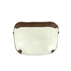 Gucci Vintage Micro GG Pattern Logo Leather Mini Shoulder Bag Pochette White — view 3