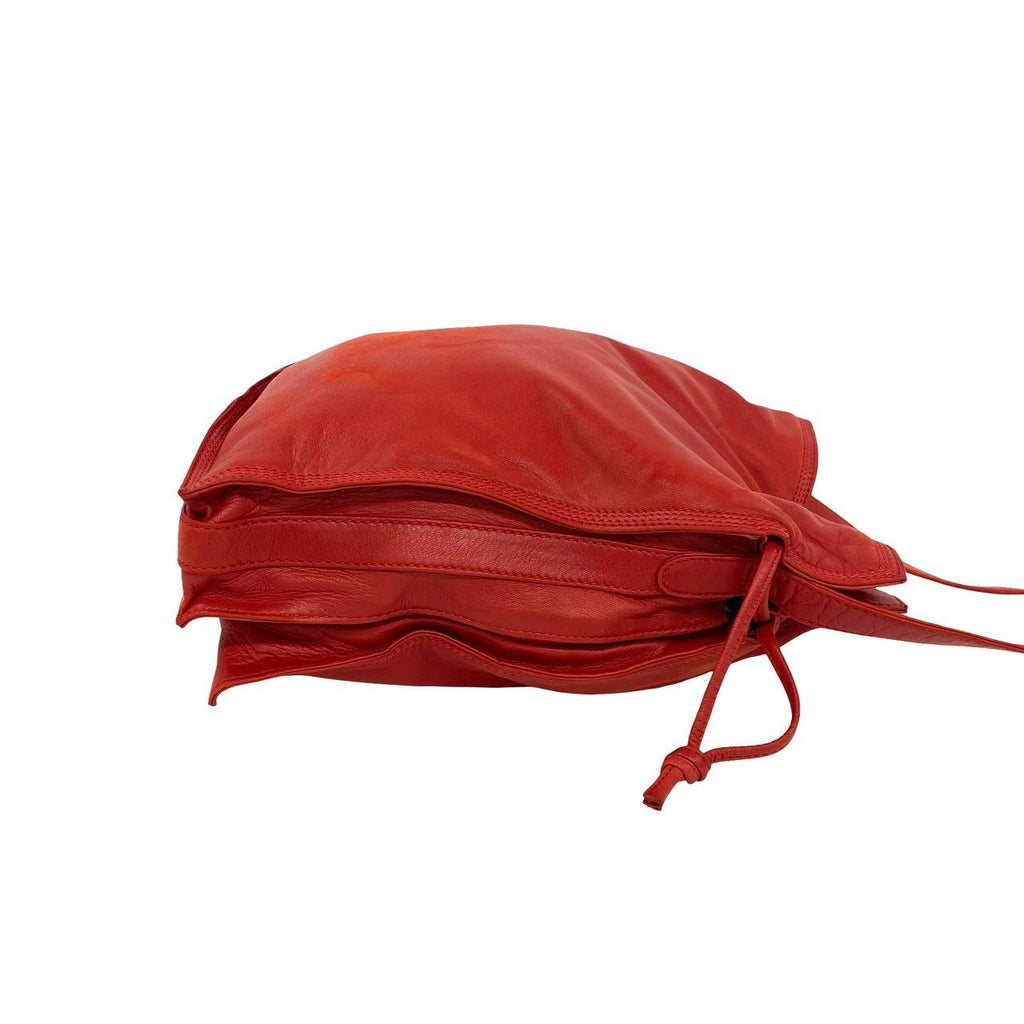 Loewe Vintage Anagram Leather Drawstring Shoulder Bag Cross — view 6