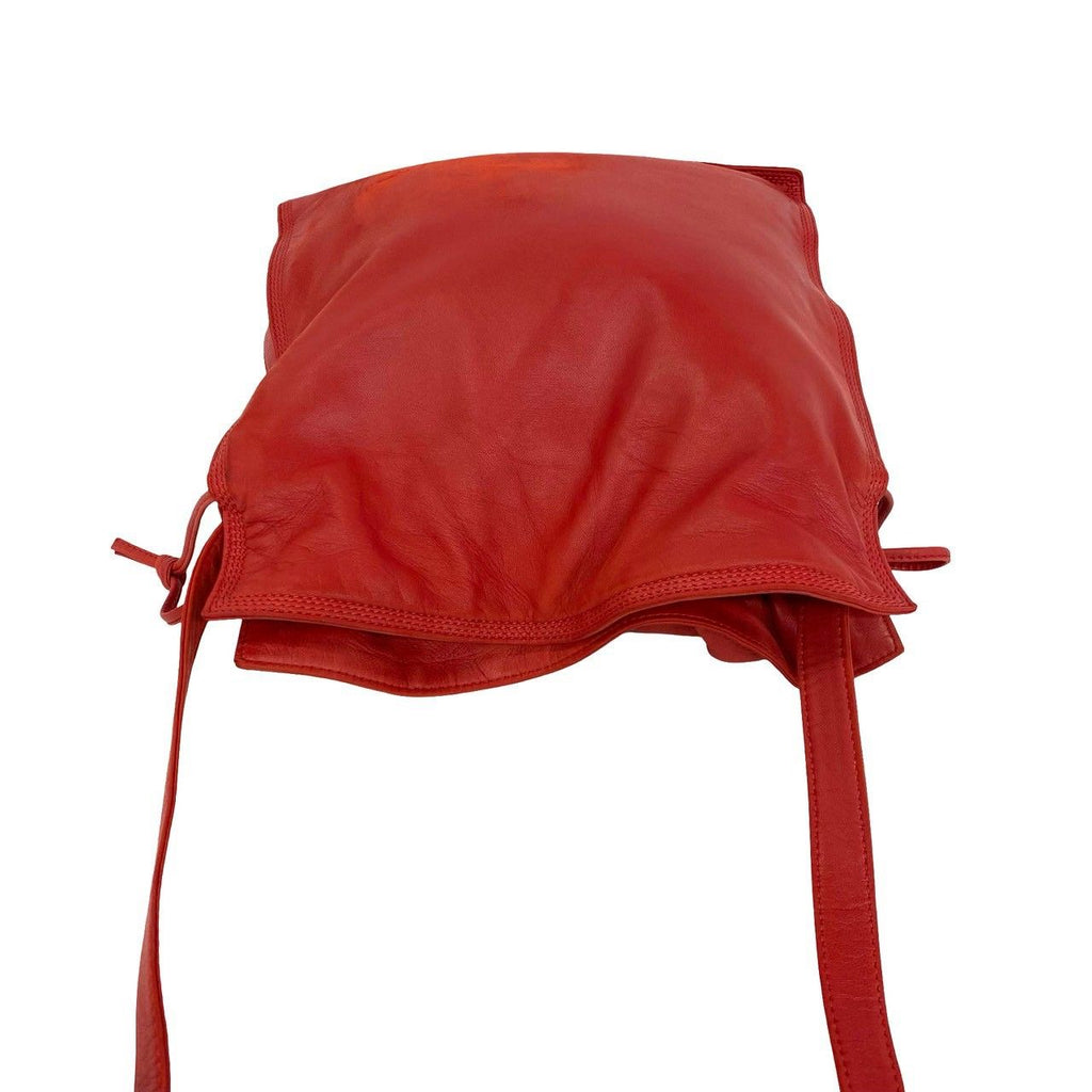 Loewe Vintage Anagram Leather Drawstring Shoulder Bag Cross — view 4