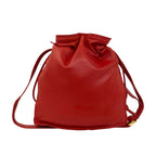 Loewe Vintage Anagram Leather Drawstring Shoulder Bag Cross — view 3