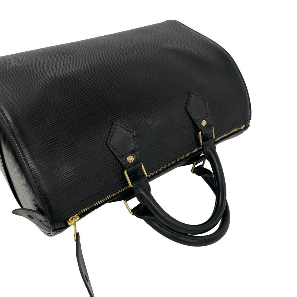 Louis Vuitton Vintage Speedy 30 Epi Leather Handle Boston Bag Noir — view 4
