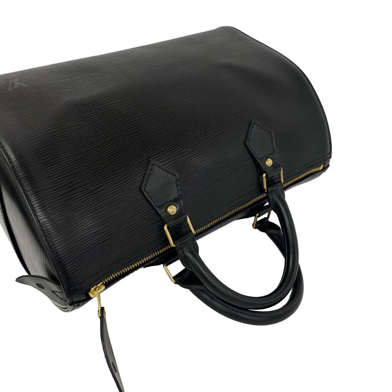 Louis Vuitton Vintage Speedy 30 Epi Leather Handle Boston Bag Noir — view 4