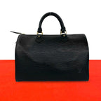 Louis Vuitton Vintage Speedy 30 Epi Leather Handle Boston Bag Noir