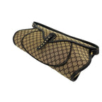 Celine Macadam Blason Triomphe Pattern Canvas Leather Shoulder Bag Handbag Brown — view 8