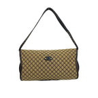 Celine Macadam Blason Triomphe Pattern Canvas Leather Shoulder Bag Handbag Brown — view 3
