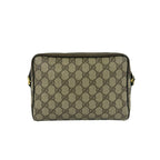 Gucci Vintage Sherry Line GG Pattern Logo Leather Shoulder Bag Pochette Brown — view 3