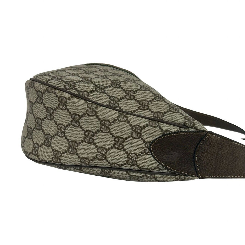 Gucci Vintage Sherry Line GG Pattern Logo Leather Shoulder Bag Brown — view 6