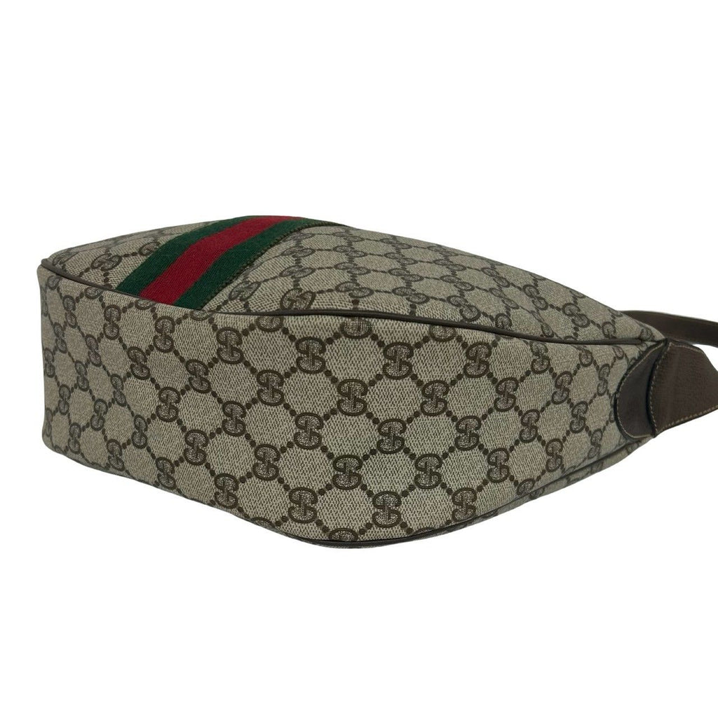Gucci Vintage Sherry Line GG Pattern Logo Leather Shoulder Bag Brown — view 8
