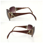 Celine Dion Eyes Crystal Brown Blanc Acetate Metal Sunglasses Eyewear — view 4