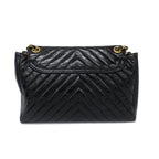 Chanel Ten Chez Blanc Classic Black Chain Shoulder Bag CC Logo Gold — view 2