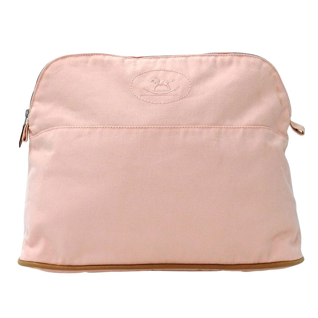 Hermes Pouch Bolide 31 Canvas Rose Pale Pink Kiki