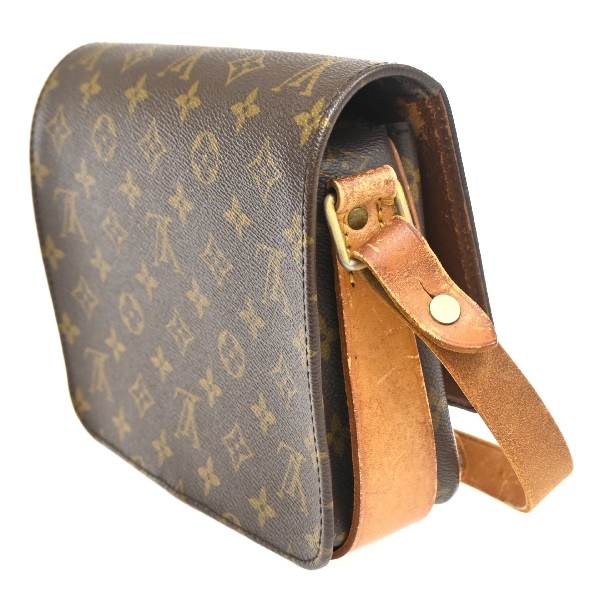 Louis Vuitton Cartouchiere MM Shoulder Bag Monogram Leather — view 4