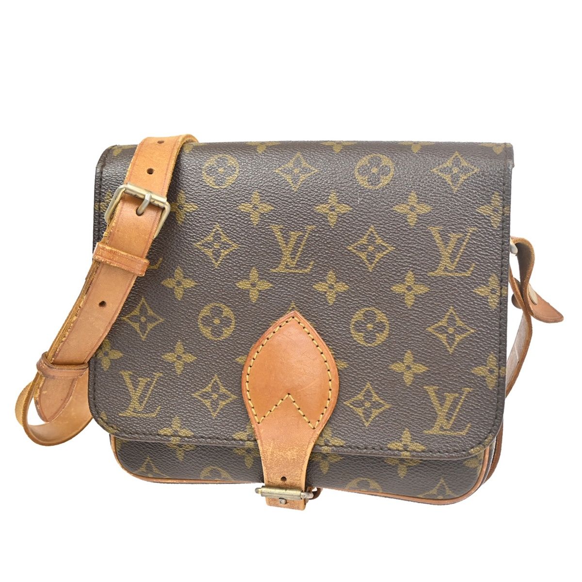 Louis Vuitton Cartouchiere MM Shoulder Bag Monogram Leather