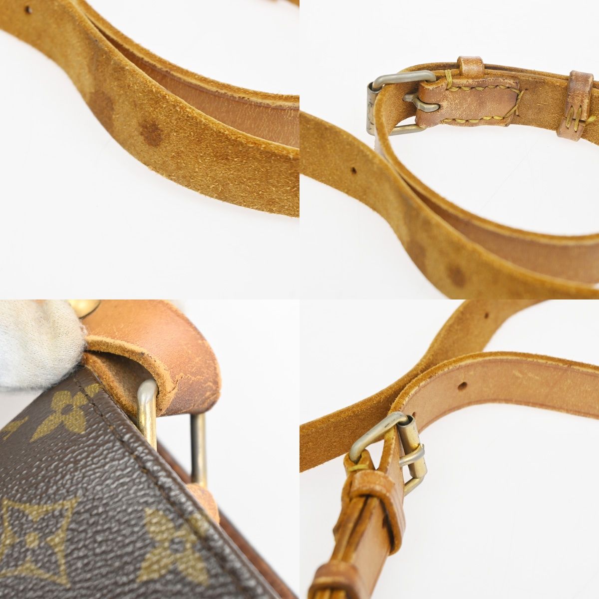 Louis Vuitton Cartouchiere MM Shoulder Bag Monogram Leather — view 8
