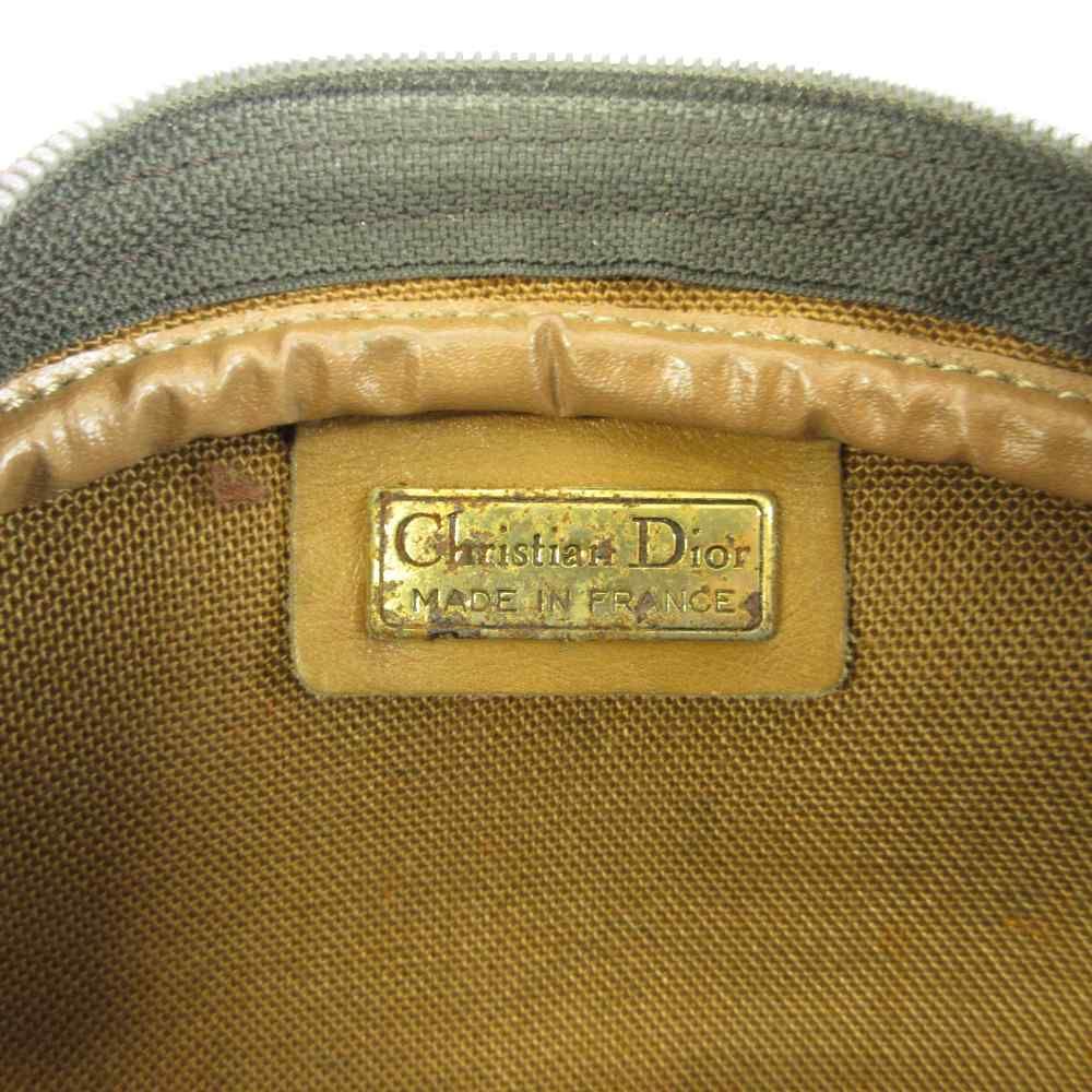 Dior Vintage Shoulder Bag Leather Honeycomb Pattern All Over Logo Plate Black — view 4